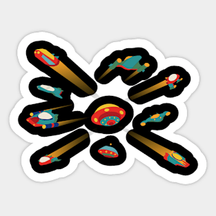 Spaceships! Sticker